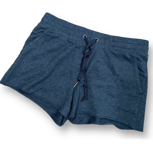 Eddie Bauer Lightweight Fleece Shorts Size Small Grey Drawstring Waist Pockets - Picture 1 of 9